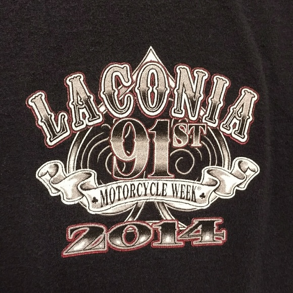 Lanconia Motorcycle Week 2014 T Shirt 91st Year XL - Picture 2 of 8